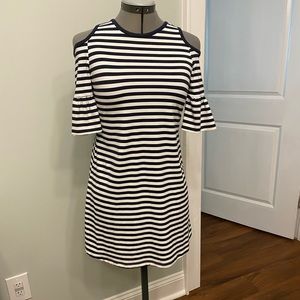 Chenault Girl black & white stripe dress